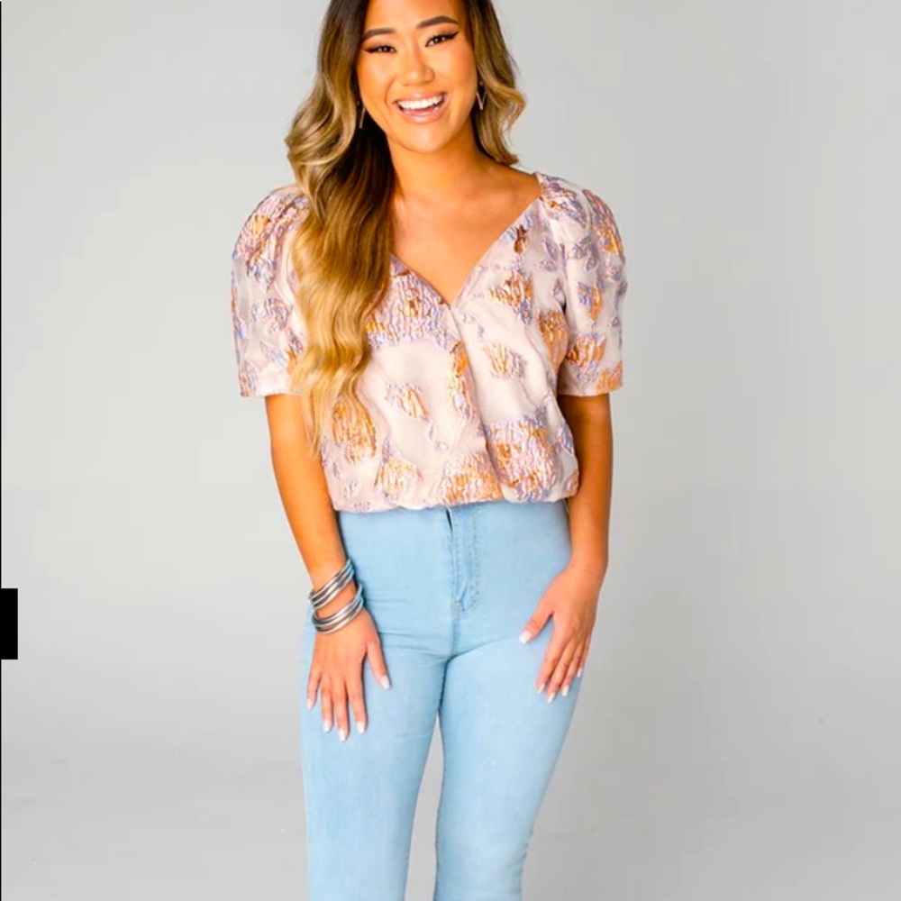Buddy love puffy shoulder bodysuit